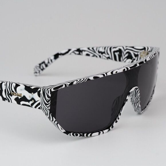 SALE! NEW Celine CL40195I 04A Zebra Smoke Shield Mask Unisex Sunglasses CL 40195 main image 8